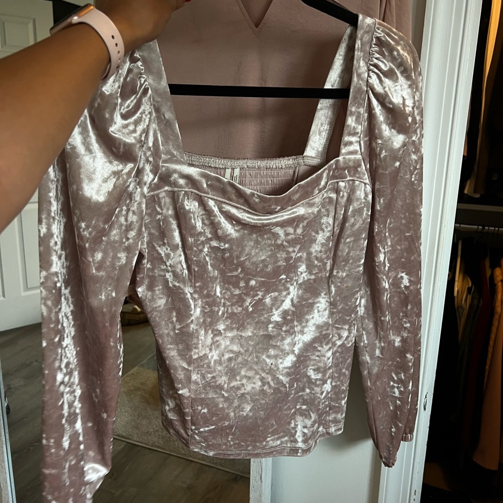 Anthropologie Velvet Top